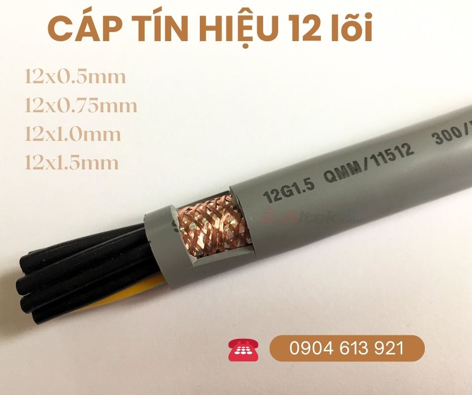 Cáp điều khiển 12x0.5mm, cáp điện 12 lõi Altek Kabel Đà Nẵng, Hà Nội, Hồ Chí Minh
