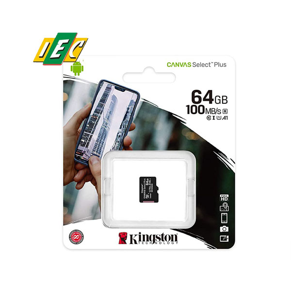 Thẻ nhớ KINGSTON 64GB MICRO SD 100R CLASS 10 SDCS2/64GBSP