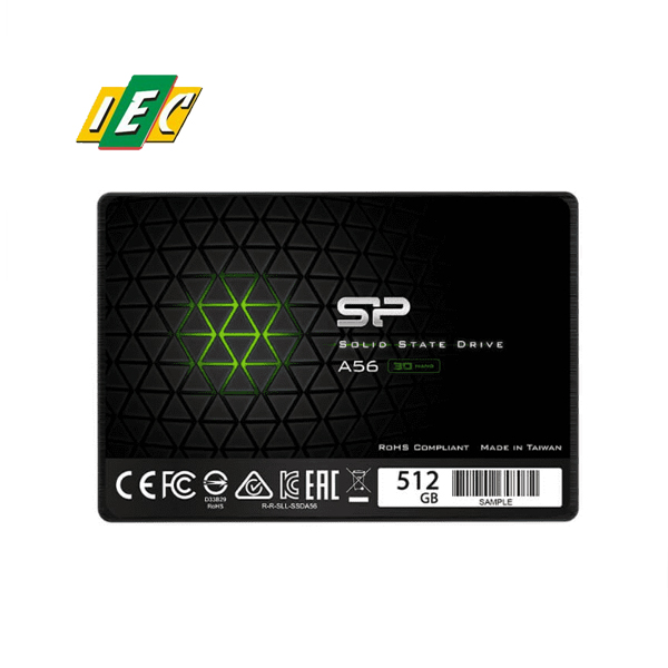 SSD SILICON SP512GBSS3A56B25 A56 512GB (SATA3/ 2.5Inch/ 520MB/s/ 450MB/s)