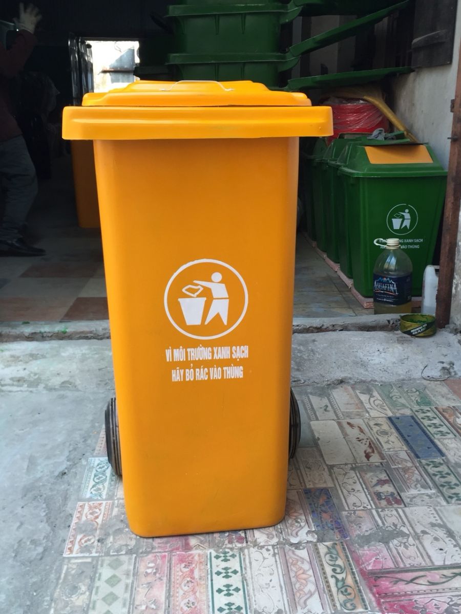 Cung cấp thùng rác compoite 120 lít - thùng rác công cộng