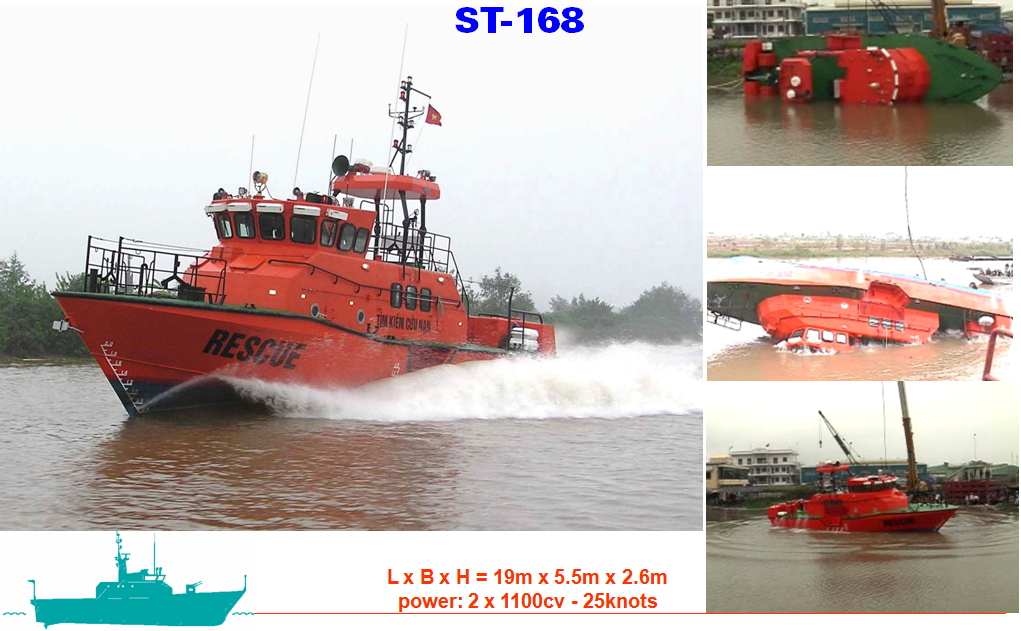 Tàu cứu nạn tự hồi phục cân bằng ST168