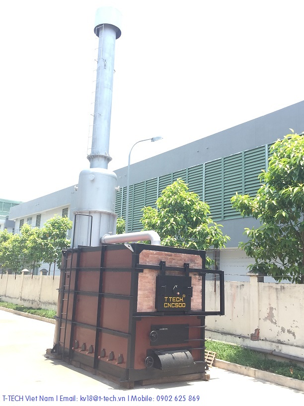 Lò đốt rác thải sinh hoạt bằng khí tự nhiên CNC300