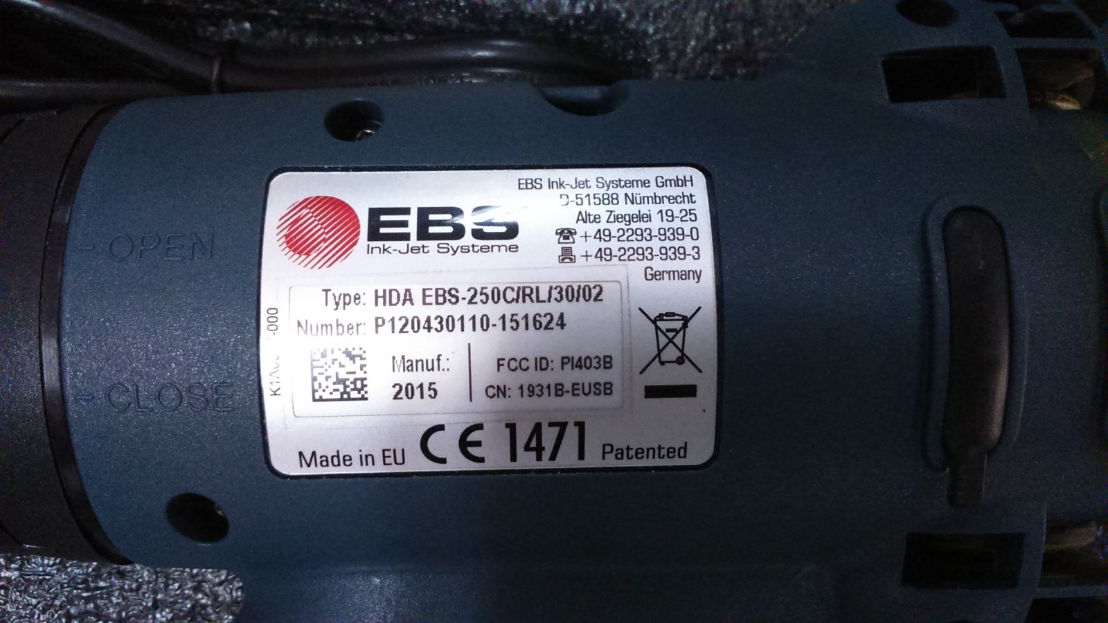 Máy in ký mã hiệu EBS-250 CHLB Đức sản phẩm di động duy nhất hiện nay trên thị trường