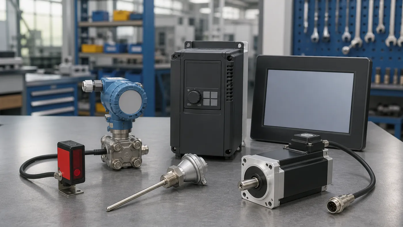 Cảm biến biến tần servo và HMI công nghiệp