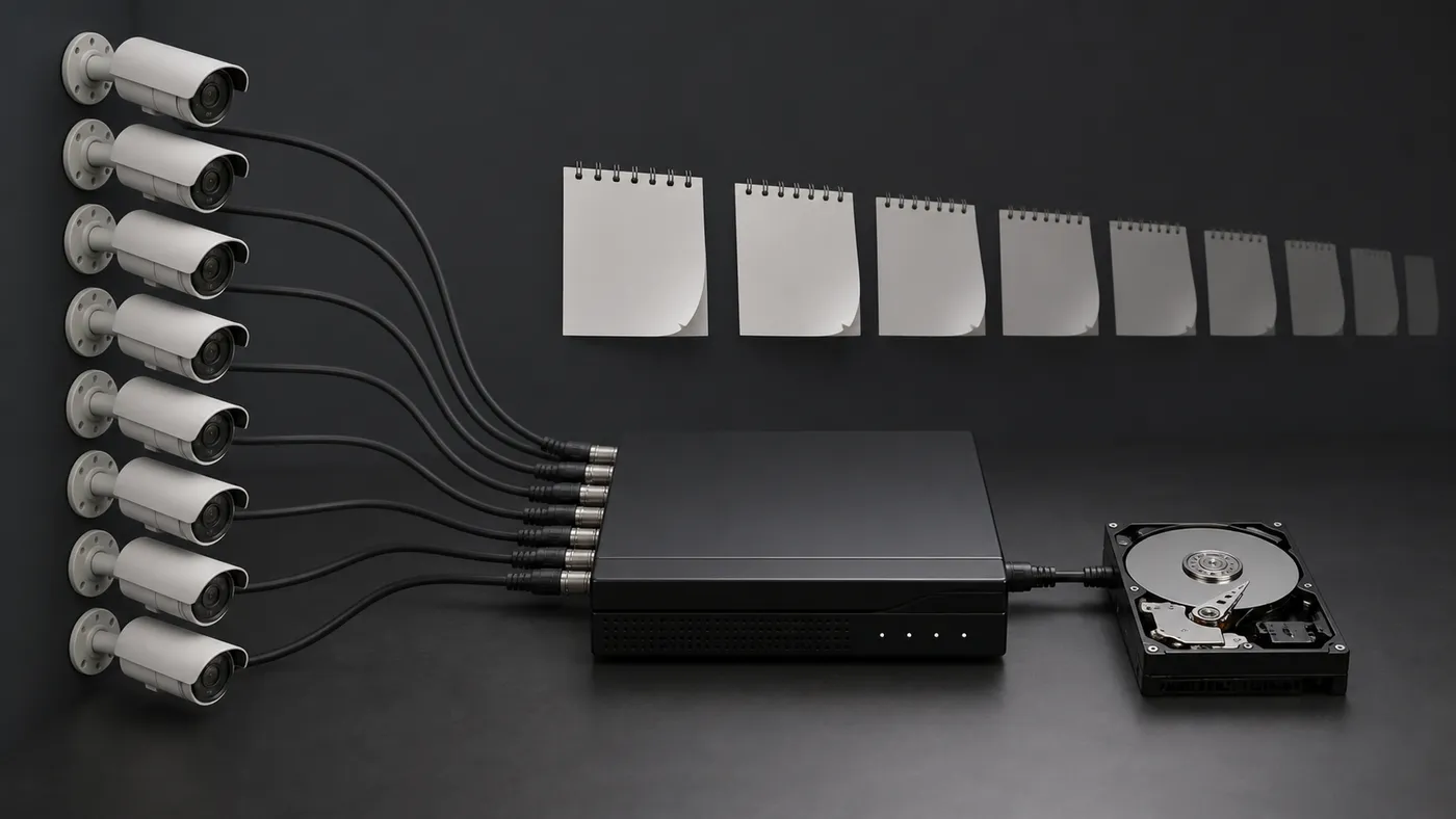 tính thời gian lưu hình cho DVR tám kênh