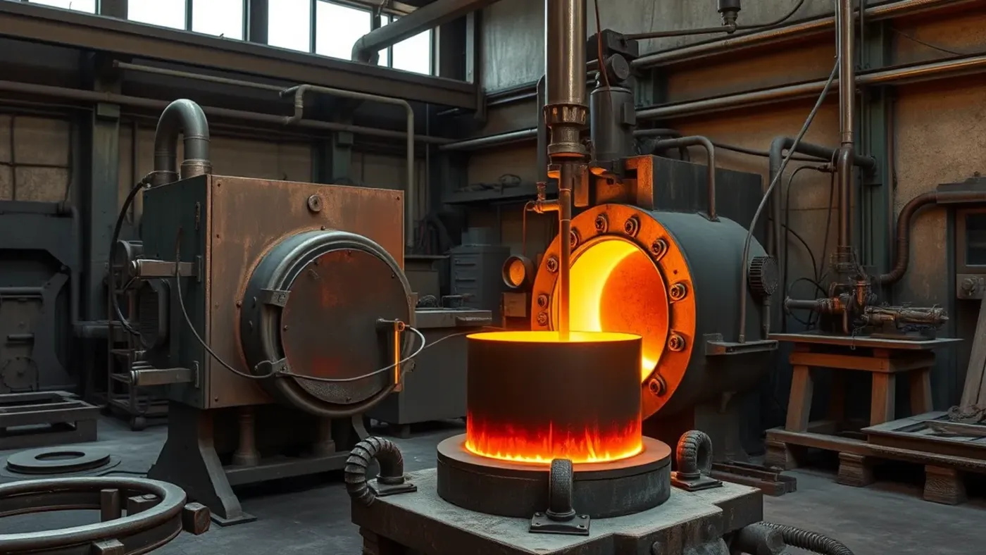 Lò nung cao tần 15-160 kW dùng trong xưởng luyện kim